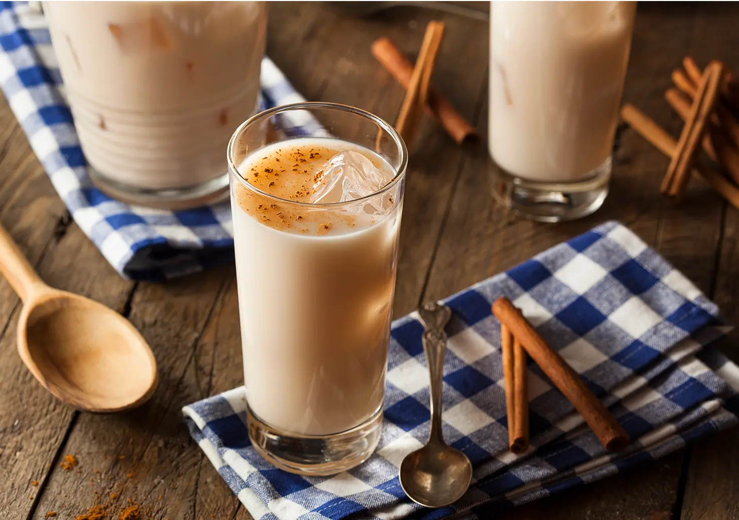 Vaso de horchata tradicional mexicana