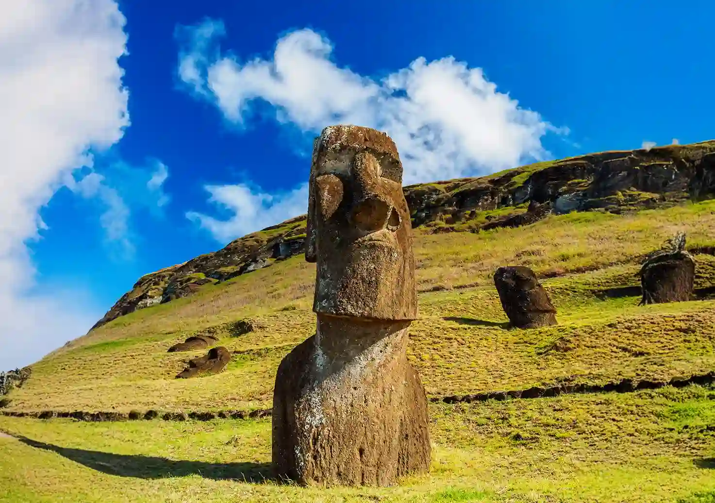 Paisaje volcánico en la Isla de Pascua